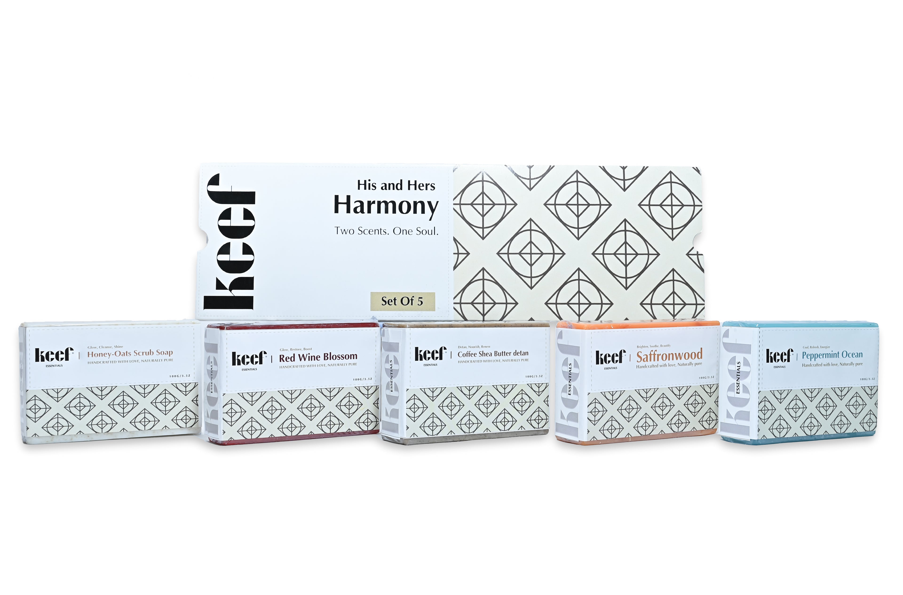 Keef 'His & Hers Harmony' - Signature 5-in-1 Soap Gift Set