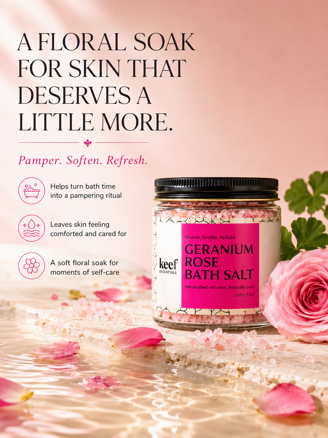 Geranium Rose Bath Salt