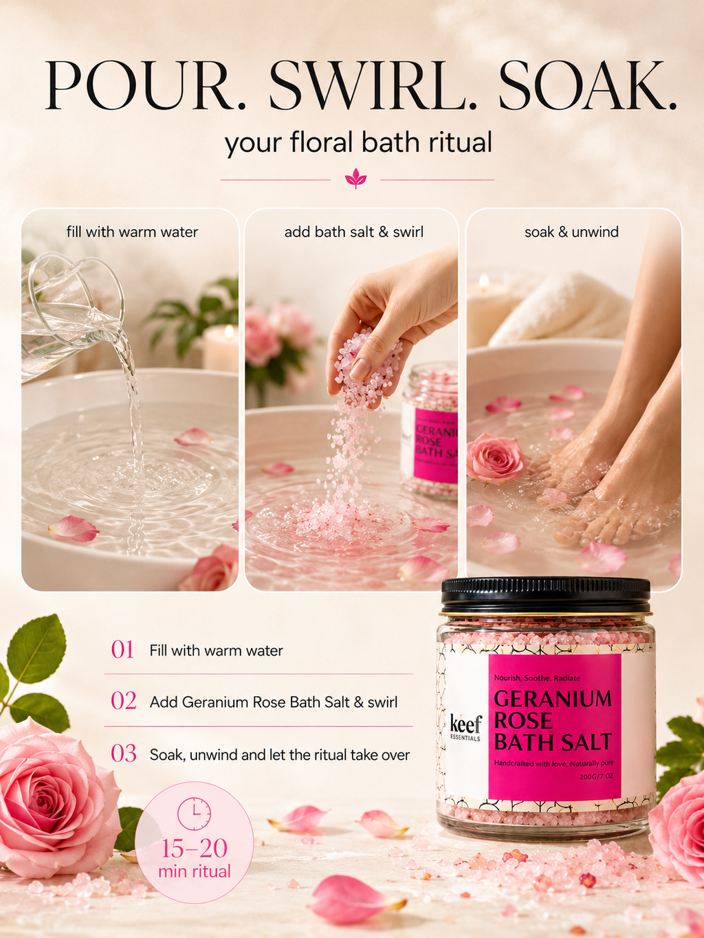 Geranium Rose Bath Salt
