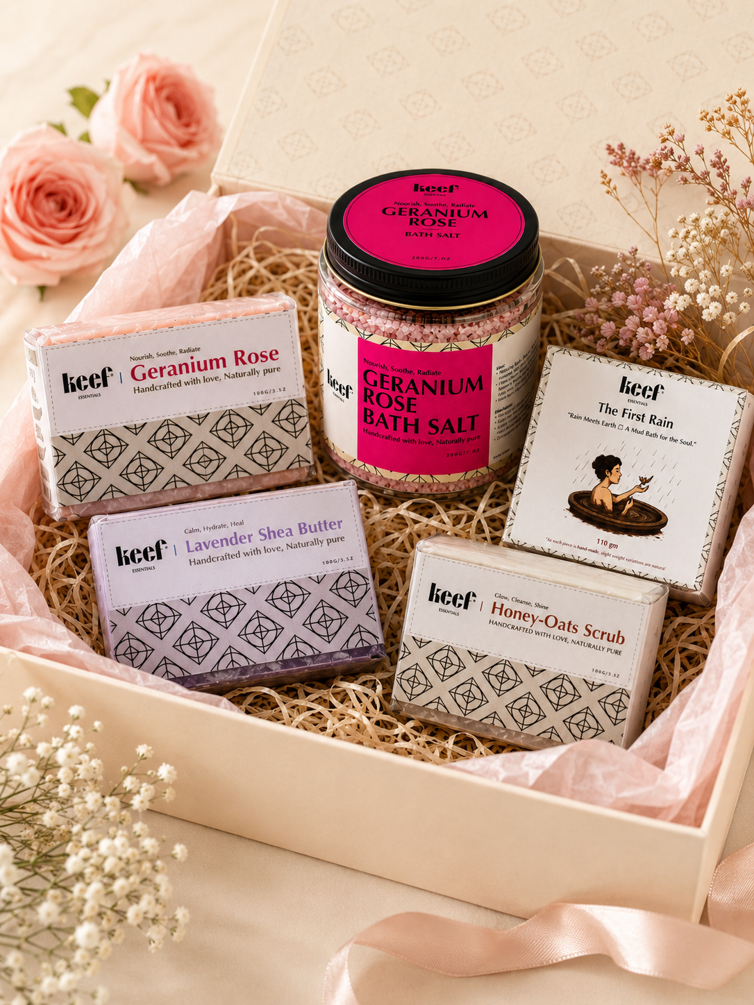 Raksha Bandhan Self-Care Gift Hamper | 5-Piece Handmade Bath & Body Gift Set