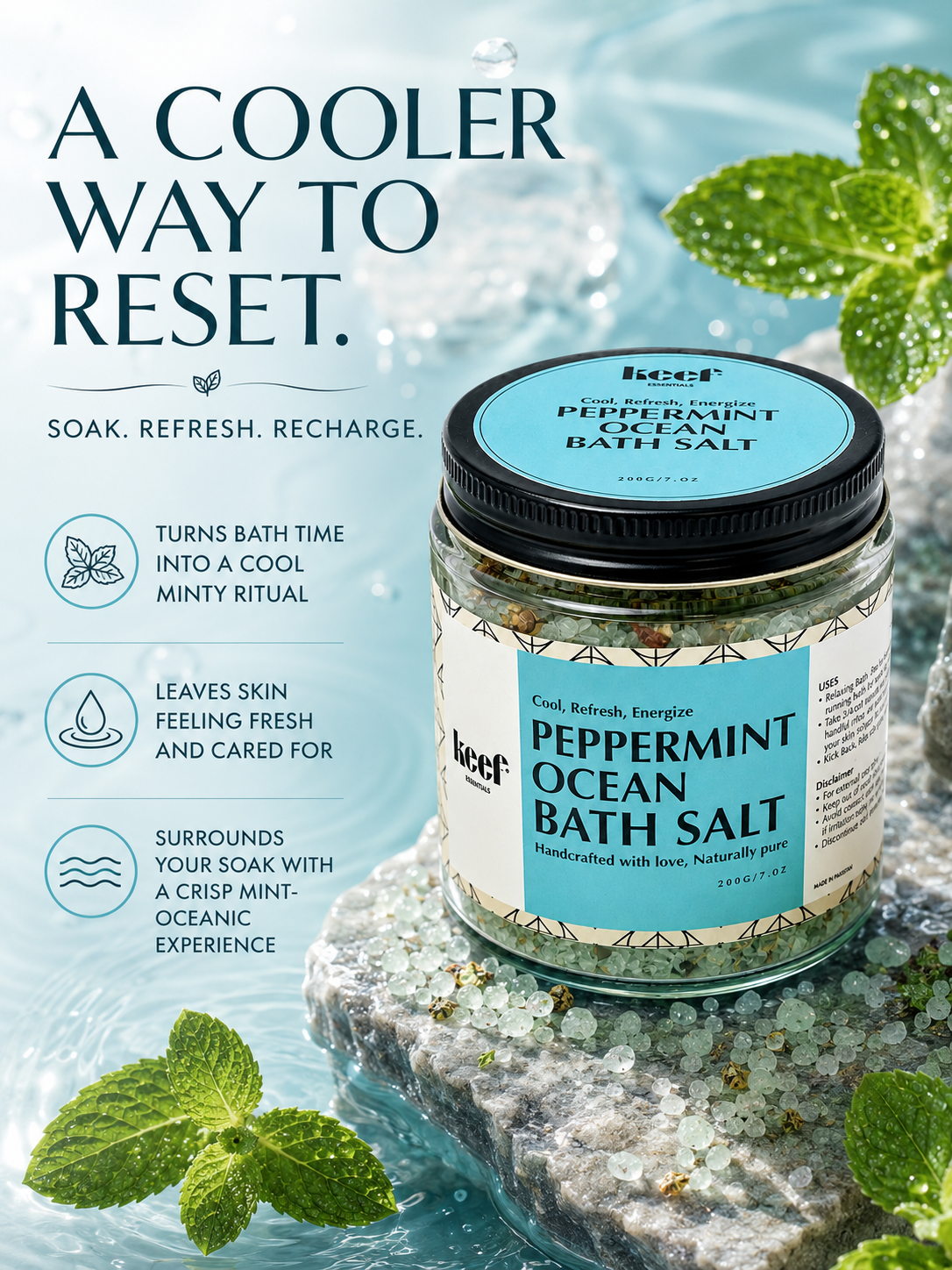 Peppermint Ocean Bath Salt